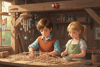 draw children story book illustration, children book illustration