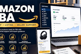 assist with amazon fba setup, listing and seller support