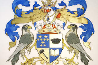 design coat of arms regal heraldic family crest logo
