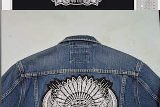 do professional embroidery digitizing for cap logo and jacket back