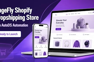 build pagefly shopify dropshipping store with autods automation