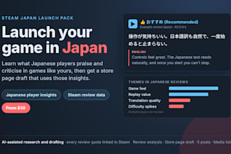 analyze japanese steam reviews to help launch your indie game in japan