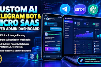 build a custom ai telegram bot or micro saas with an admin dashboard