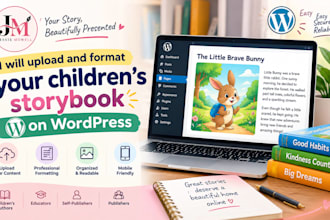 upload and format your children storybook on wordpress