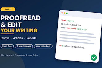 proofread and edit your essay, article, or report