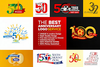 design a modern event or anniversary company logo