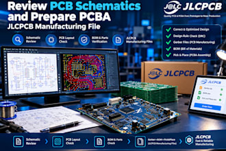 review pcb schematics and prepare pcba, jlcpcb manufacturing file