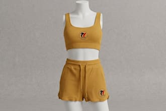 design custom women activewear and gymwear mockup