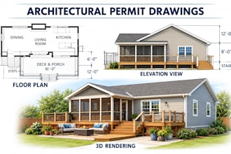 create deck permit drawings, deck plans, and construction blueprints