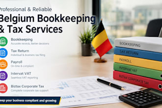 do belgium bookkeeping tax return payroll intervat vat and biztax corporate tax