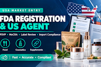 handle fda compliance, fda registration, US agent, fsvp, mocra and label review