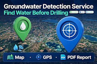 find groundwater best drilling point using satellite gis