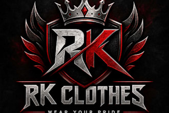 design luxury clothing brand logo like chrome hearts