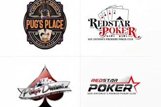 design modern custom poker chip or premium poker logo