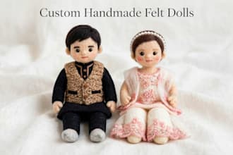 make custom handmade felt doll