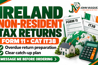fix your overdue ireland non resident tax return form 11 and cat it38 compliance