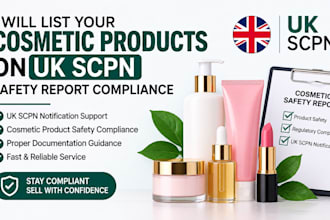 do your cosmetic products on UK scpn, safety report compliance