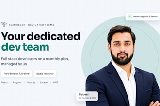 provide you dedicated full stack development team on a monthly basis