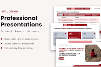 design or redesign professional slides with charts and icons