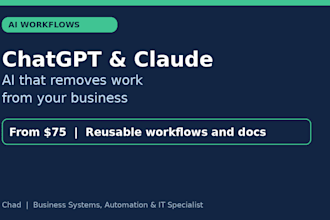 build an ai workflow using chatgpt or claude for your business