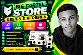 design and redesign big cartel store, design and redesign big cartel website