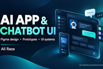 design ai app chatbot and saas product UI UX in figma