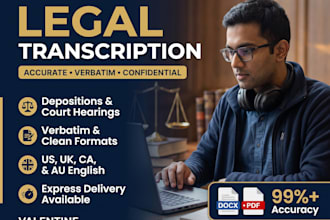 transcribe legal audio and video files in UK USA