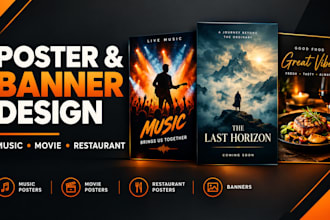do professional music poster, movie poster and event poster restauranter poster