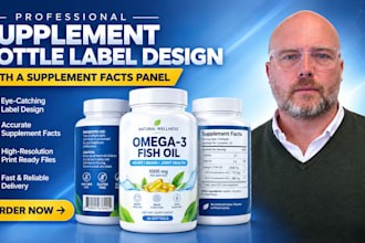 design your supplement bottle label with a supplement fact panel