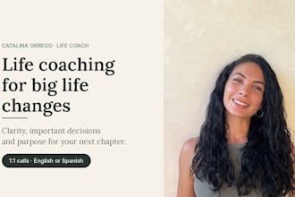 coach you through major life transitions and goal setting