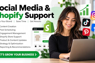 manage your social media and shopify store