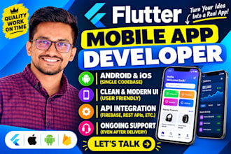 create a custom mobile app using flutter, flutterflow for ios and android app