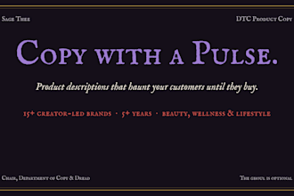 write dtc product copy that haunts your customers until they buy
