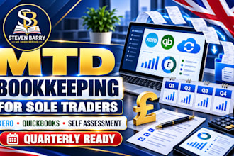 set up mtd bookkeeping for uk sole traders, xero, quickbooks and self assessment