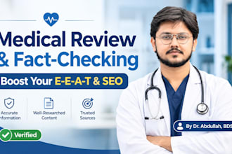 medically review, fact check, and edit health and dental articles