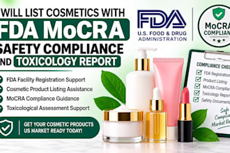 do cosmetics with fda mocra safety compliance and toxicology report