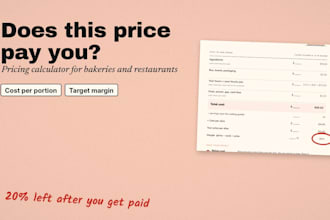 build a food cost and pricing calculator for your bakery or restaurant