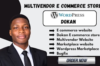 build custom dokan wordpress multi vendor marketplace e commerce website