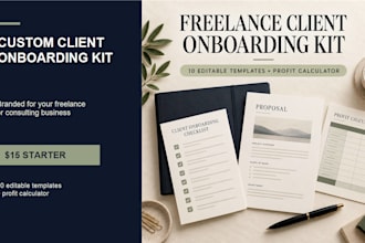 customize a professional client onboarding kit for your freelance business