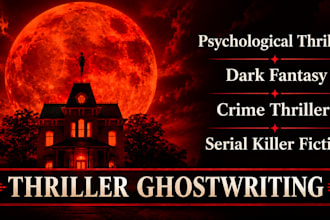 ghostwrite your thriller, horror, mystery, or crime fiction story