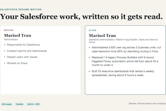 write an ats ready salesforce resume