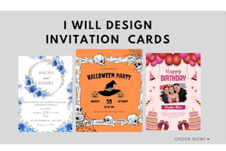 design canva wedding birthday or halloween invitation