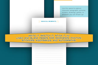 create interior page mockups for your book, journal, or planner listing