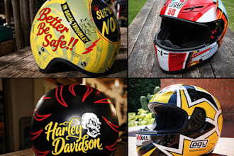 design custom biker helmet stickers and motorcycle decals