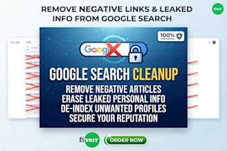 remove negative links, articles and leaked personal info from google search