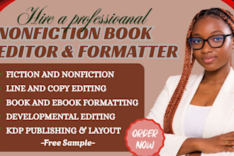 developmental edit and line editing nonfiction manuscript memoir formatting