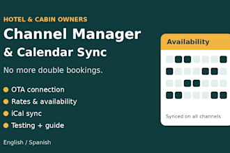 set up airbnb and booking channel manager and calendar sync