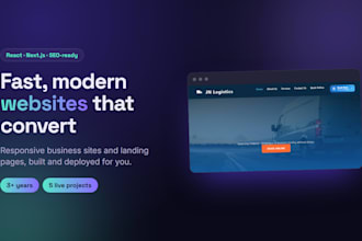 build a fast, modern website with react or nextjs