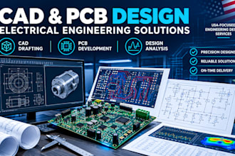 do cad drafting pcb development USA detailed design analysis electrical solution