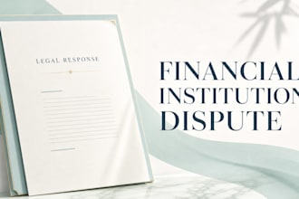 prepare your financial institution dispute and professional legal response